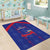Haiti Football Area Rug Les Grenadiers Veve Vodou Blue - Wonder Print Shop