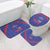 Haiti Football Bathroom Set Les Grenadiers Veve Vodou Blue - Wonder Print Shop