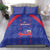 Haiti Football Bedding Set Les Grenadiers Veve Vodou Blue - Wonder Print Shop