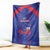 Haiti Football Blanket Les Grenadiers Veve Vodou Blue - Wonder Print Shop