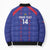 Custom Haiti Football Bomber Puffer Jacket Les Grenadiers Veve Vodou Blue - Wonder Print Shop