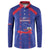 Custom Haiti Football Button Sweatshirt Les Grenadiers Veve Vodou Blue - Wonder Print Shop