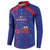 Custom Haiti Football Button Sweatshirt Les Grenadiers Veve Vodou Blue - Wonder Print Shop