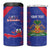 Custom Haiti Football 4 in 1 Can Cooler Tumbler Les Grenadiers Veve Vodou Blue - Wonder Print Shop