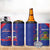Custom Haiti Football 4 in 1 Can Cooler Tumbler Les Grenadiers Veve Vodou Blue - Wonder Print Shop