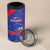 Custom Haiti Football 4 in 1 Can Cooler Tumbler Les Grenadiers Veve Vodou Blue - Wonder Print Shop