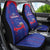 Haiti Football Car Seat Cover Les Grenadiers Veve Vodou Blue - Wonder Print Shop