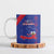 Custom Haiti Football Ceramic Mug Les Grenadiers Veve Vodou Blue - Wonder Print Shop