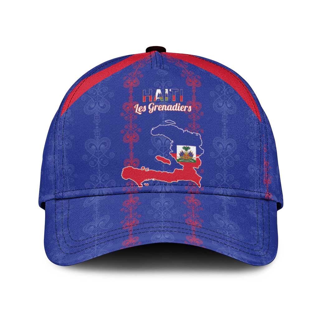 Haiti Football Classic Cap Les Grenadiers Veve Vodou Blue - Wonder Print Shop