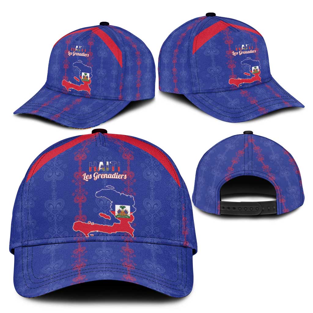 Haiti Football Classic Cap Les Grenadiers Veve Vodou Blue - Wonder Print Shop
