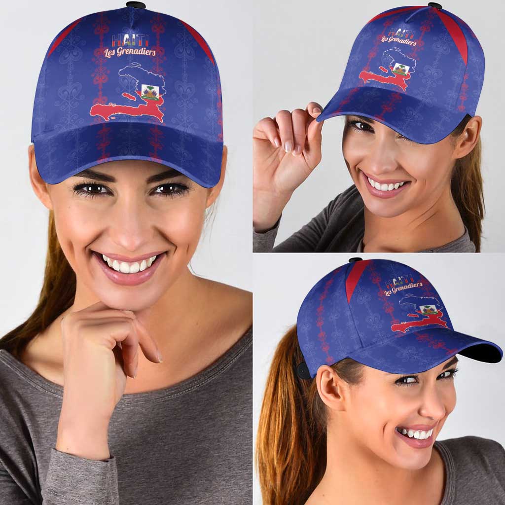 Haiti Football Classic Cap Les Grenadiers Veve Vodou Blue - Wonder Print Shop