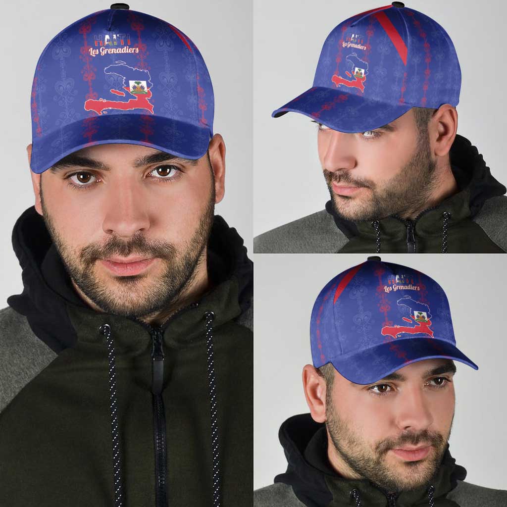 Haiti Football Classic Cap Les Grenadiers Veve Vodou Blue - Wonder Print Shop