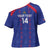 Custom Haiti Football Cross Shoulder Shirt Les Grenadiers Veve Vodou Blue - Wonder Print Shop