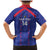 Custom Haiti Football Family Matching Mermaid Dress and Hawaiian Shirt Les Grenadiers Veve Vodou Blue - Wonder Print Shop