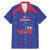 Custom Haiti Football Family Matching Mermaid Dress and Hawaiian Shirt Les Grenadiers Veve Vodou Blue - Wonder Print Shop