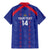 Custom Haiti Football Family Matching Mermaid Dress and Hawaiian Shirt Les Grenadiers Veve Vodou Blue - Wonder Print Shop