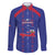 Custom Haiti Football Family Matching Mermaid Dress and Hawaiian Shirt Les Grenadiers Veve Vodou Blue - Wonder Print Shop