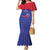 Custom Haiti Football Family Matching Mermaid Dress and Hawaiian Shirt Les Grenadiers Veve Vodou Blue - Wonder Print Shop