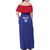 Custom Haiti Football Family Matching Off Shoulder Maxi Dress and Hawaiian Shirt Les Grenadiers Veve Vodou Blue - Wonder Print Shop