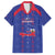 Custom Haiti Football Family Matching Off Shoulder Short Dress and Hawaiian Shirt Les Grenadiers Veve Vodou Blue - Wonder Print Shop