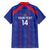 Custom Haiti Football Family Matching Short Sleeve Bodycon Dress and Hawaiian Shirt Les Grenadiers Veve Vodou Blue - Wonder Print Shop