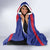 Haiti Football Hooded Blanket Les Grenadiers Veve Vodou Blue - Wonder Print Shop