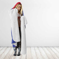 Haiti Football Hooded Blanket Les Grenadiers Veve Vodou Blue - Wonder Print Shop