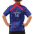 Custom Haiti Football Kid Hawaiian Shirt Les Grenadiers Veve Vodou Blue - Wonder Print Shop