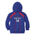 Custom Haiti Football Kid Hoodie Les Grenadiers Veve Vodou Blue - Wonder Print Shop