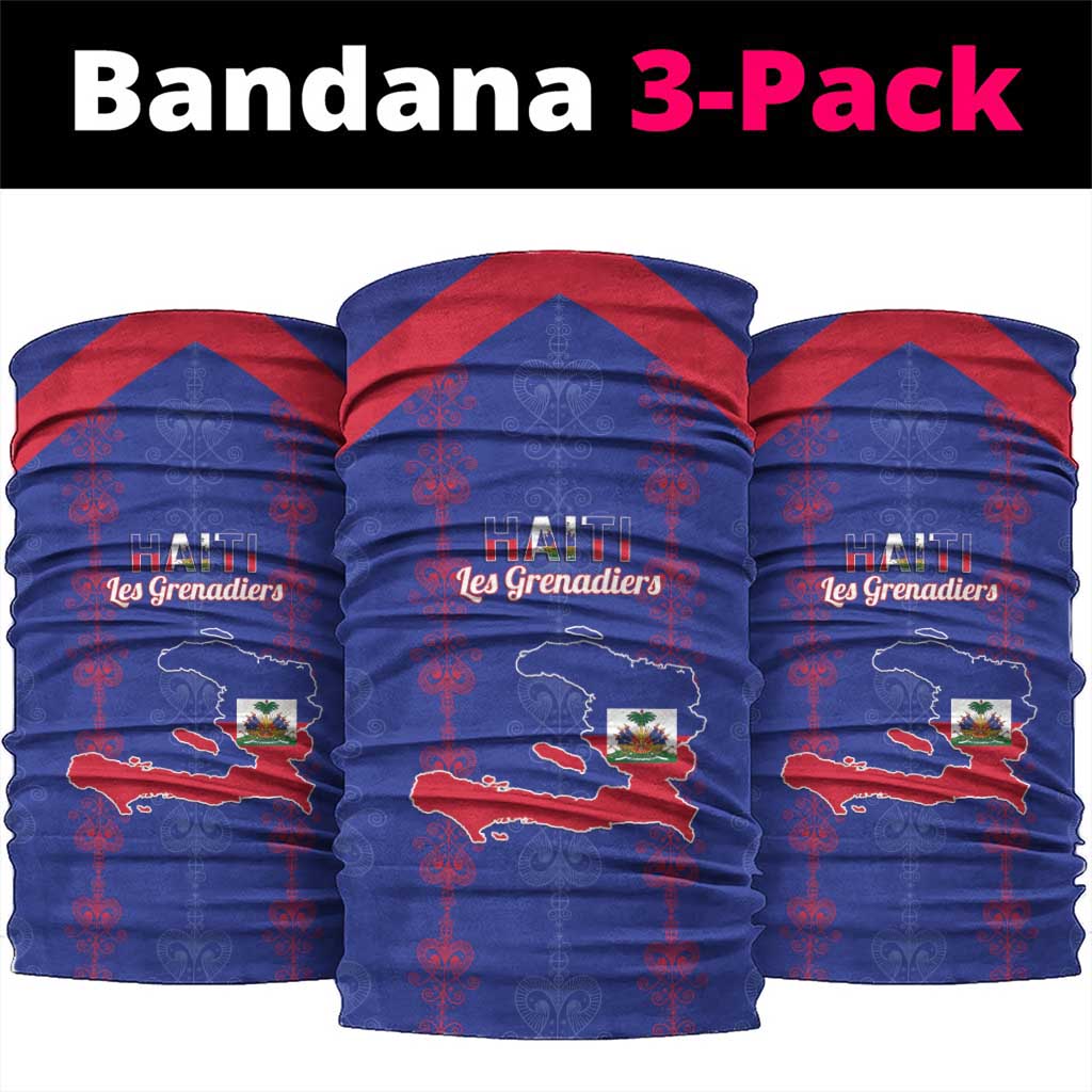 Haiti Football Neck Gaiter Les Grenadiers Veve Vodou Blue - Wonder Print Shop
