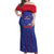 Custom Haiti Football Off Shoulder Maxi Dress Les Grenadiers Veve Vodou Blue - Wonder Print Shop