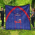 Haiti Football Quilt Les Grenadiers Veve Vodou Blue - Wonder Print Shop
