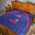 Haiti Football Quilt Les Grenadiers Veve Vodou Blue - Wonder Print Shop
