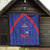 Haiti Football Quilt Les Grenadiers Veve Vodou Blue - Wonder Print Shop