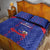 Haiti Football Quilt Bed Set Les Grenadiers Veve Vodou Blue - Wonder Print Shop