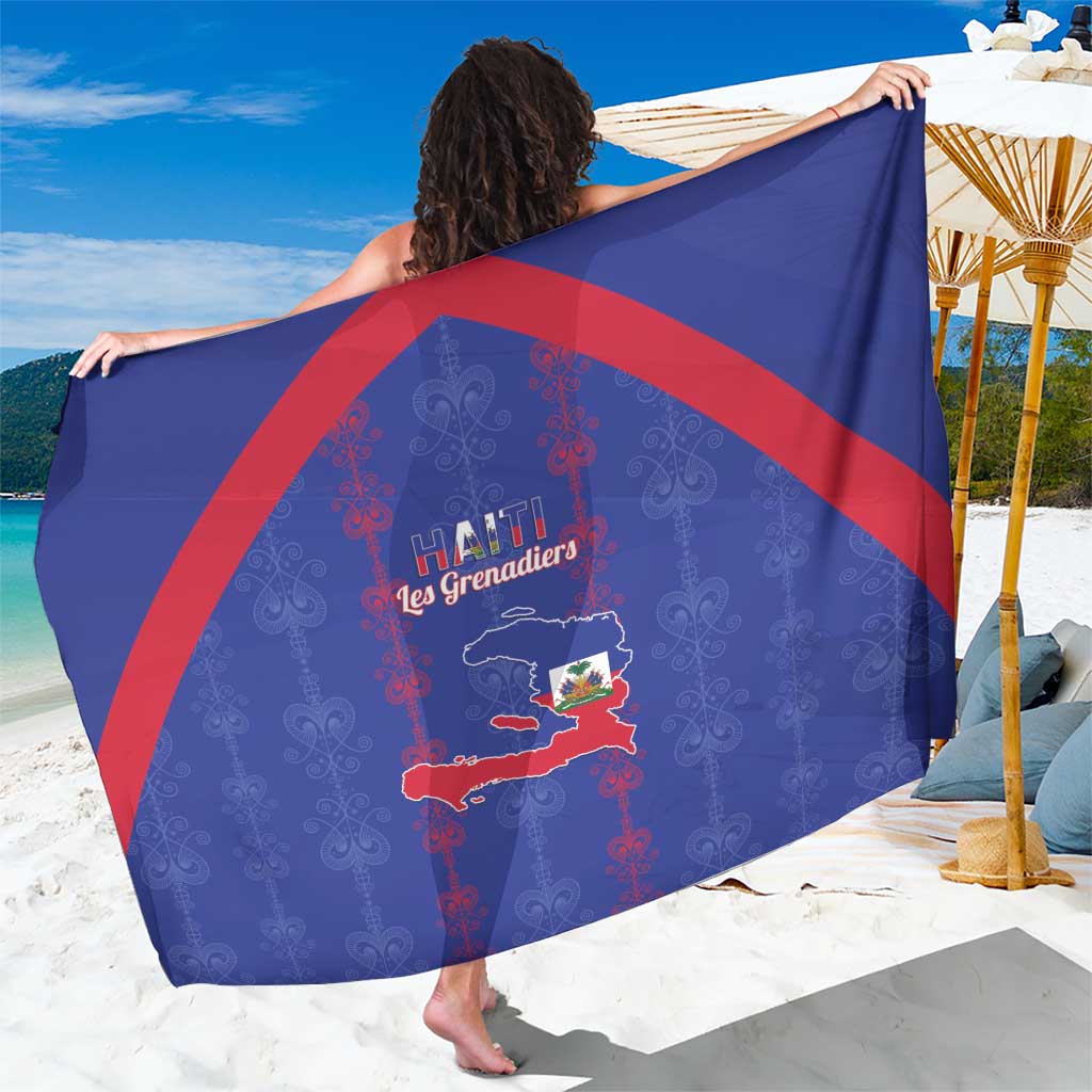 Haiti Football Sarong Les Grenadiers Veve Vodou Blue - Wonder Print Shop