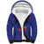 Custom Haiti Football Sherpa Hoodie Les Grenadiers Veve Vodou Blue - Wonder Print Shop