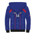 Custom Haiti Football Sherpa Hoodie Les Grenadiers Veve Vodou Blue - Wonder Print Shop