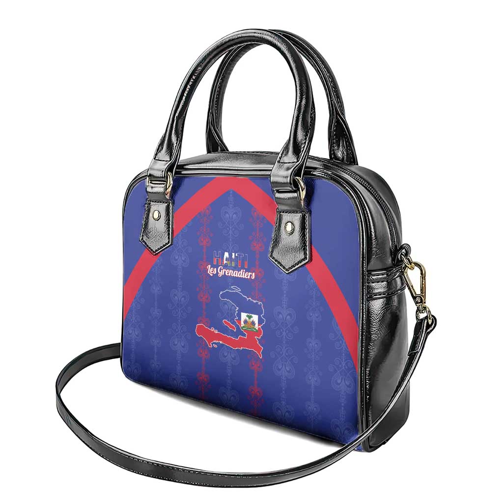 Haiti Football Shoulder Handbag Les Grenadiers Veve Vodou Blue - Wonder Print Shop