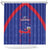Haiti Football Shower Curtain Les Grenadiers Veve Vodou Blue - Wonder Print Shop
