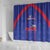 Haiti Football Shower Curtain Les Grenadiers Veve Vodou Blue - Wonder Print Shop
