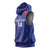 Custom Haiti Football Sleeveless Hoodie Les Grenadiers Veve Vodou Blue - Wonder Print Shop
