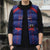 Custom Haiti Football Sleeveless Puffer Jacket Les Grenadiers Veve Vodou Blue - Wonder Print Shop