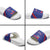 Haiti Football Slide Sandals Les Grenadiers Veve Vodou Blue - Wonder Print Shop