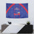Haiti Football Tapestry Les Grenadiers Veve Vodou Blue - Wonder Print Shop