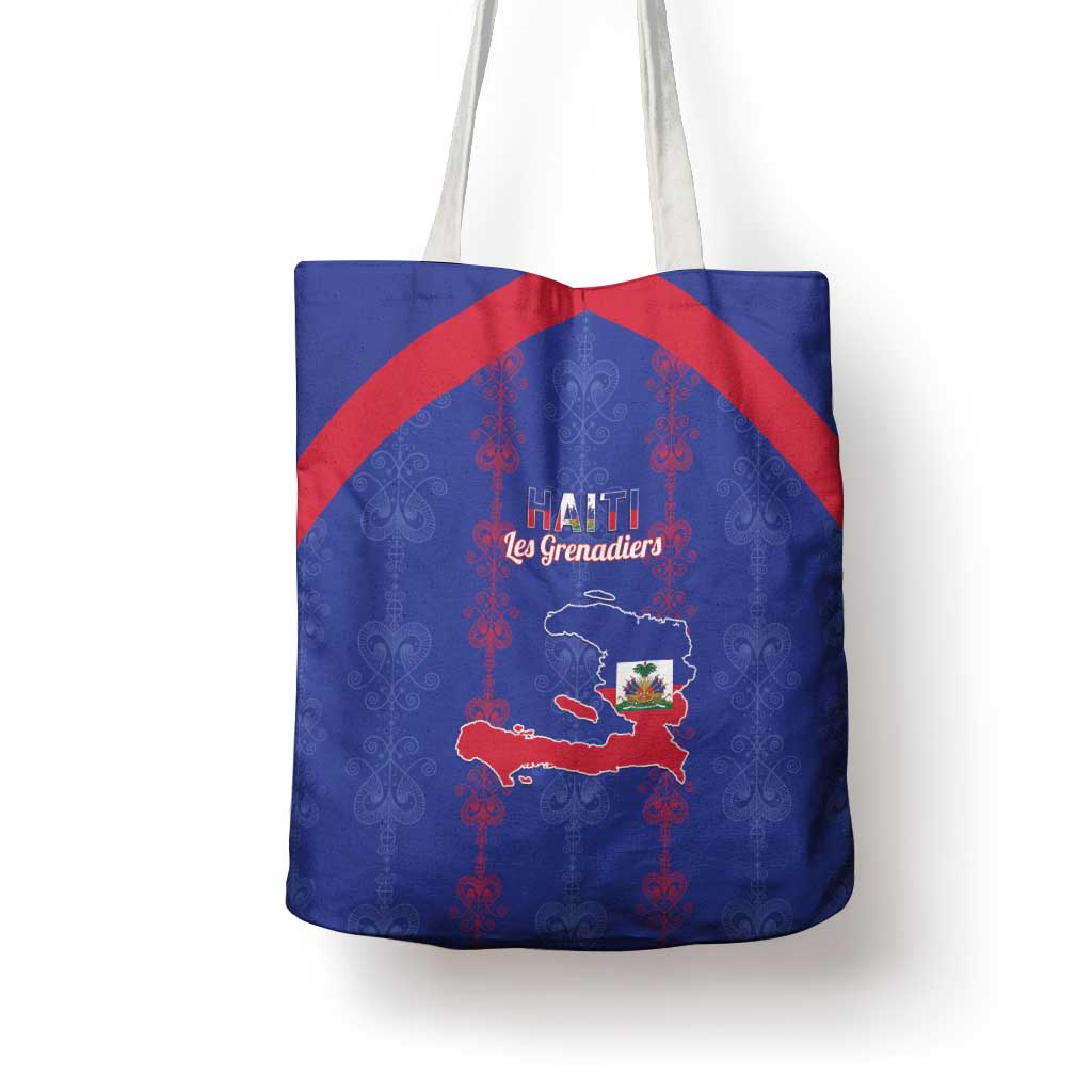 Haiti Football Tote Bag Les Grenadiers Veve Vodou Blue - Wonder Print Shop