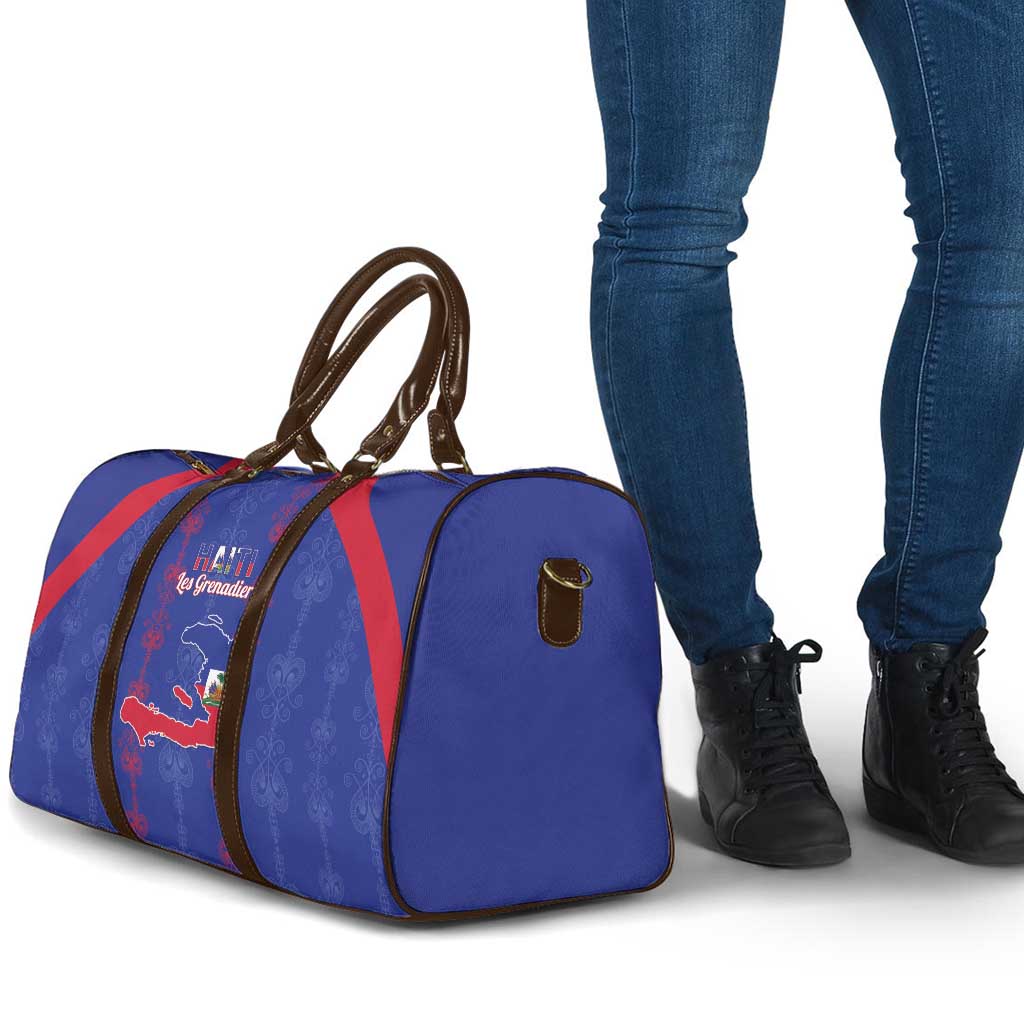 Haiti Football Travel Bag Les Grenadiers Veve Vodou Blue - Wonder Print Shop