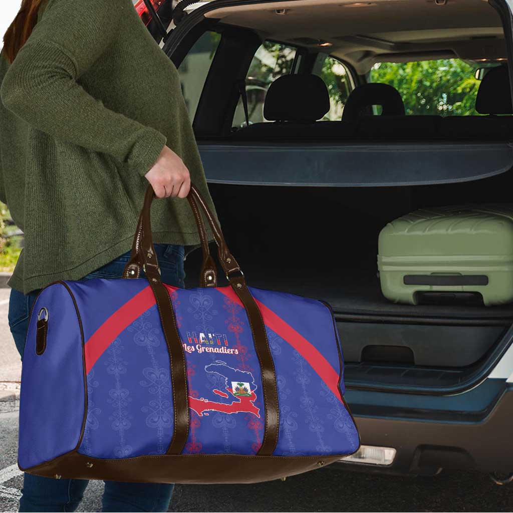 Haiti Football Travel Bag Les Grenadiers Veve Vodou Blue - Wonder Print Shop
