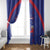 Haiti Football Window Curtain Les Grenadiers Veve Vodou Blue - Wonder Print Shop