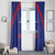Haiti Football Window Curtain Les Grenadiers Veve Vodou Blue - Wonder Print Shop